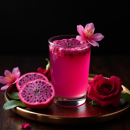 Solar Hibiscus Rose dragonfruit tea