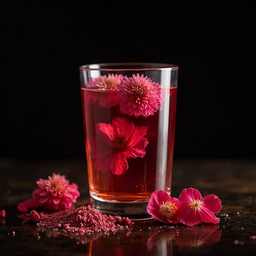 Goddess Glow rose hips and hibiscus tea